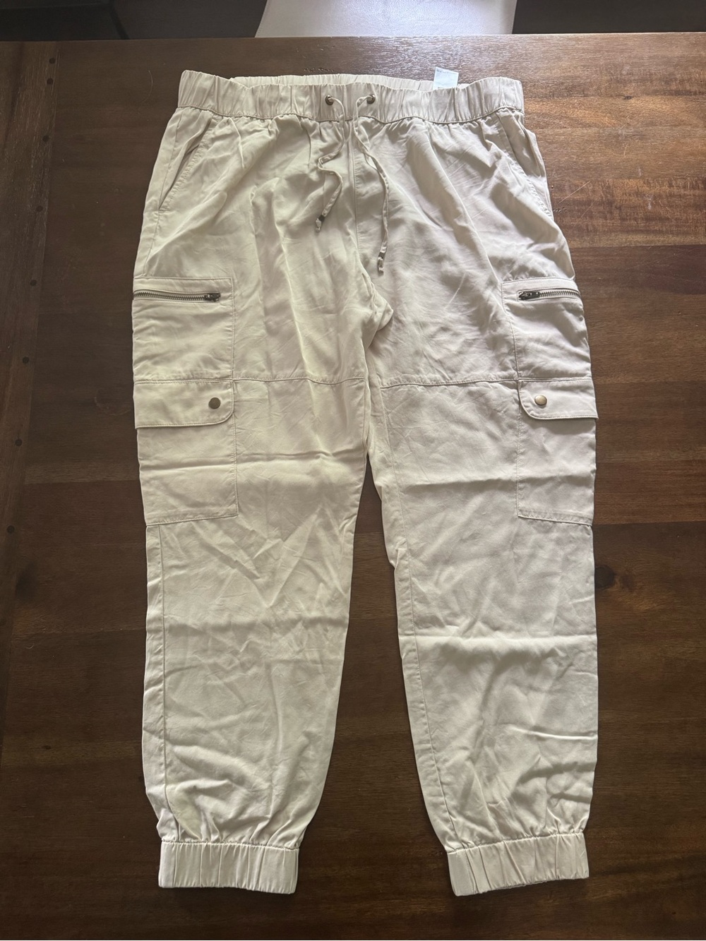 Banana Republic Cream Cargo Jogger Pants Size Large